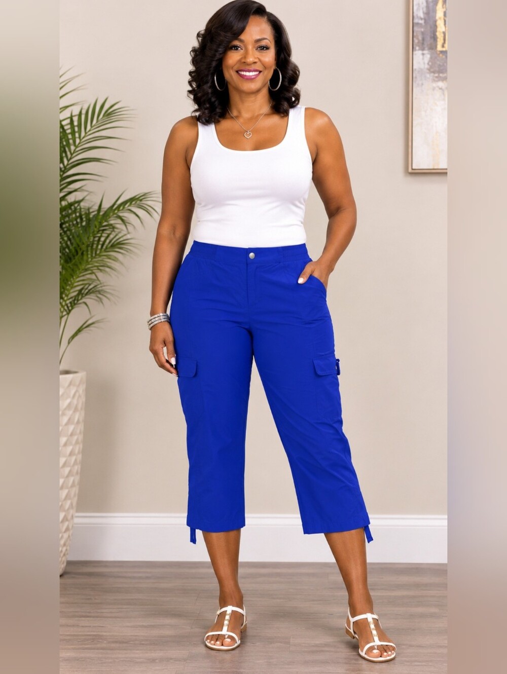 Zenergy By Chico's Women's Capri Cargo Pants